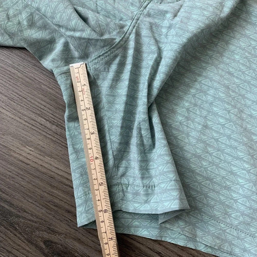 Marine Layer  Men's XL Swim Trunk Gray green Stretch Snap Front Pockets Casual